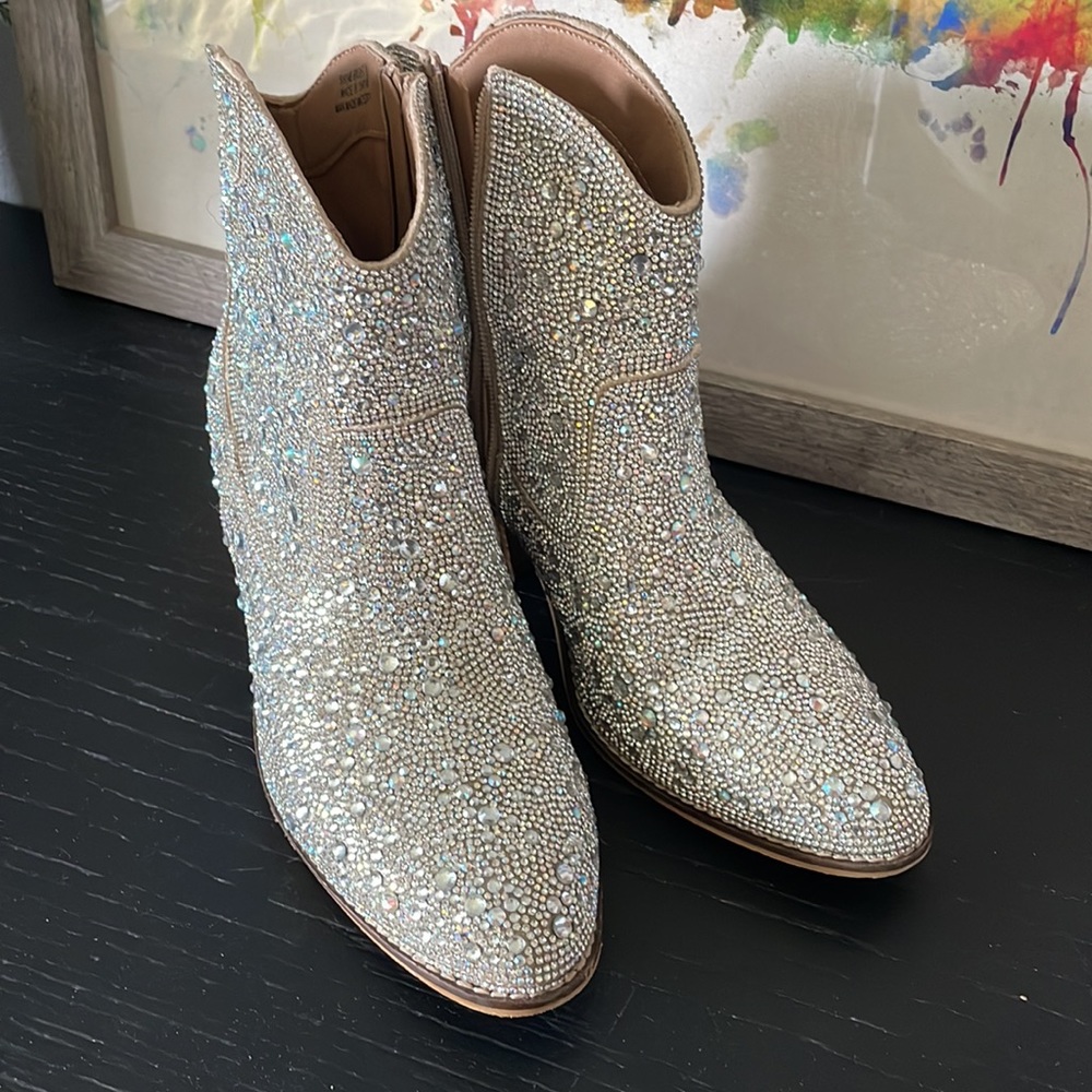 Rhinestone Booties - image 6